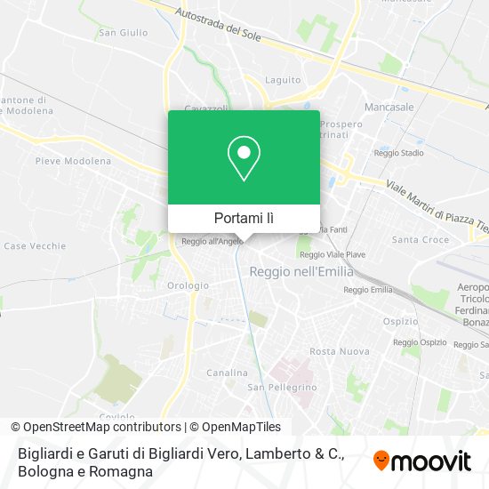 Mappa Bigliardi e Garuti di Bigliardi Vero, Lamberto & C.