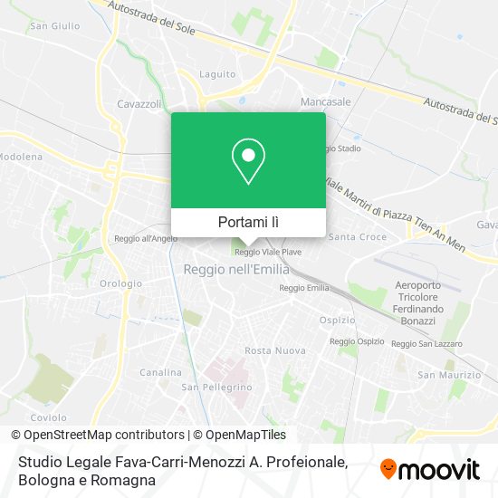 Mappa Studio Legale Fava-Carri-Menozzi A. Profeionale