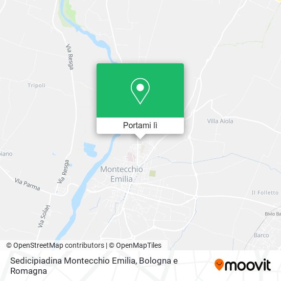 Mappa Sedicipiadina Montecchio Emilia
