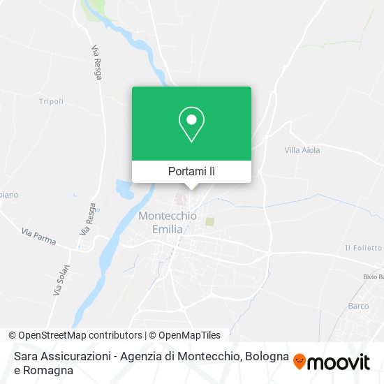 Mappa Sara Assicurazioni - Agenzia di Montecchio