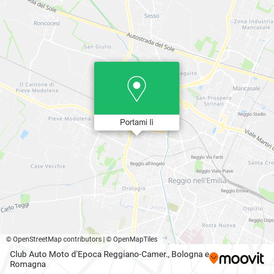 Mappa Club Auto Moto d'Epoca Reggiano-Camer.