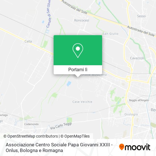 Mappa Associazione Centro Sociale Papa Giovanni XXIII - Onlus