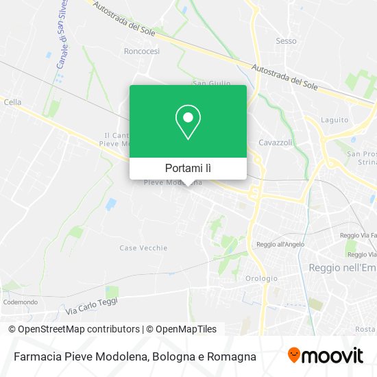 Mappa Farmacia Pieve Modolena
