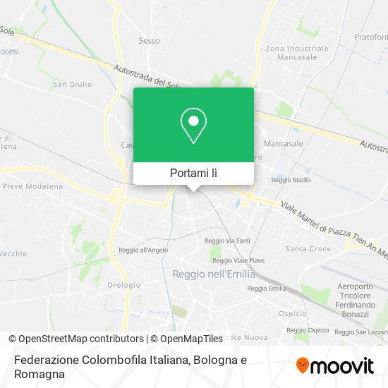 Mappa Federazione Colombofila Italiana