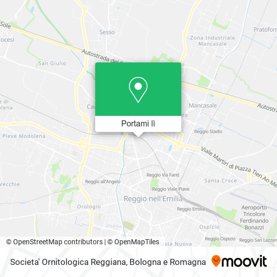 Mappa Societa' Ornitologica Reggiana