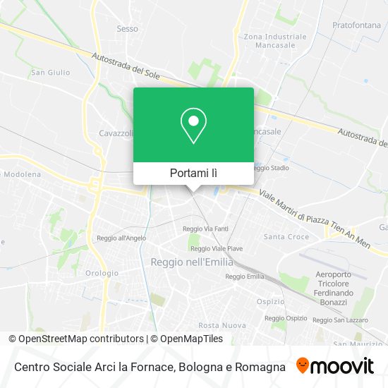 Mappa Centro Sociale Arci la Fornace