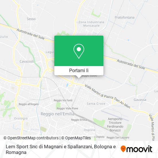 Mappa Lem Sport Snc di Magnani e Spallanzani