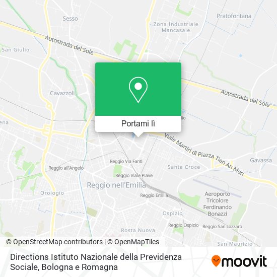 Mappa Directions Istituto Nazionale della Previdenza Sociale