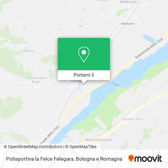 Mappa Polisportiva la Felce Felegara