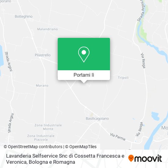 Mappa Lavanderia Selfservice Snc di Cossetta Francesca e Veronica