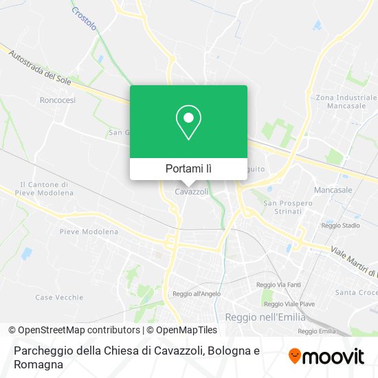Mappa Parcheggio della Chiesa di Cavazzoli