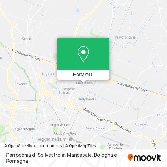 Mappa Parrocchia di Ssilvestro in Mancasale