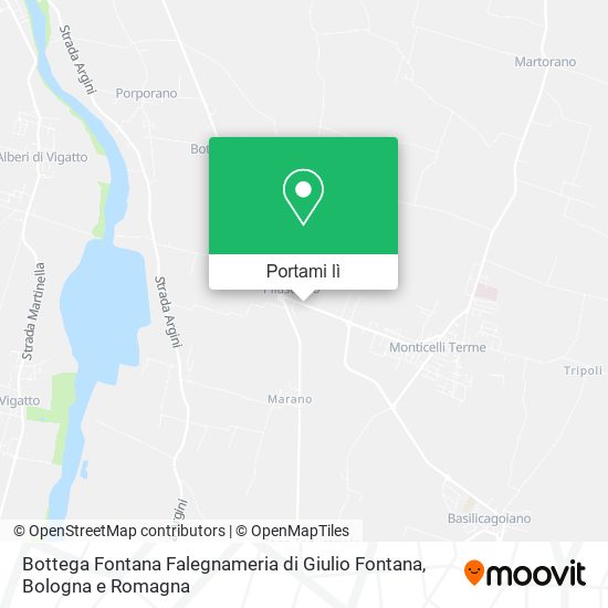 Mappa Bottega Fontana Falegnameria di Giulio Fontana