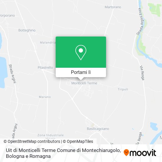 Mappa Uit di Monticelli Terme Comune di Montechiarugolo