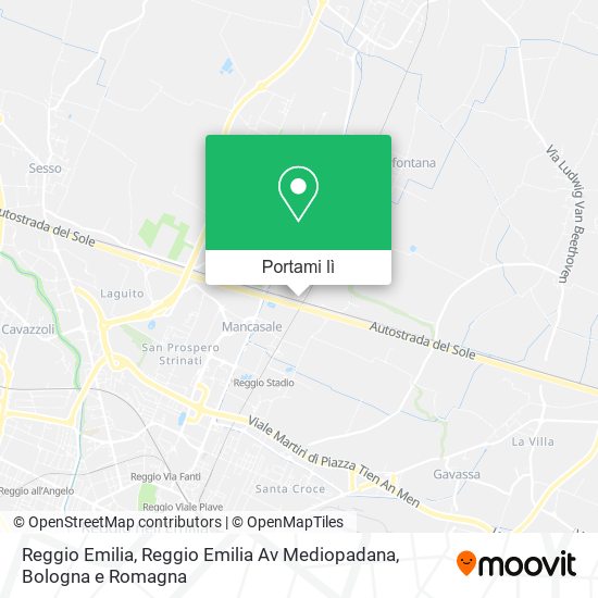 Mappa Reggio Emilia, Reggio Emilia Av Mediopadana