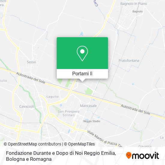 Mappa Fondazione Durante e Dopo di Noi Reggio Emilia