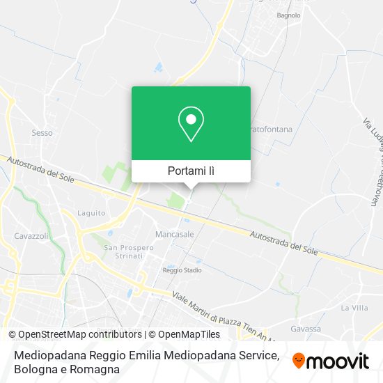 Mappa Mediopadana Reggio Emilia Mediopadana Service
