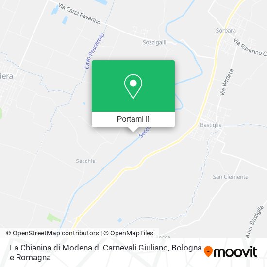 Mappa La Chianina di Modena di Carnevali Giuliano