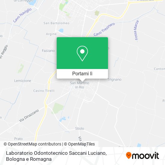 Mappa Laboratorio Odontotecnico Saccani Luciano
