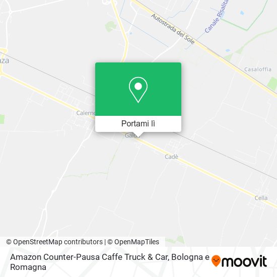 Mappa Amazon Counter-Pausa Caffe Truck & Car