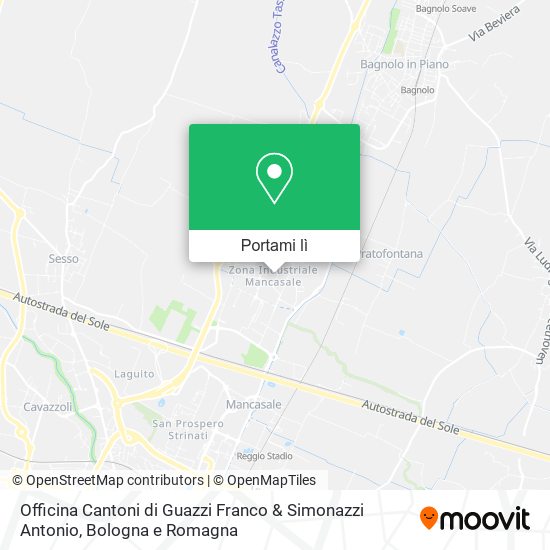 Mappa Officina Cantoni di Guazzi Franco & Simonazzi Antonio