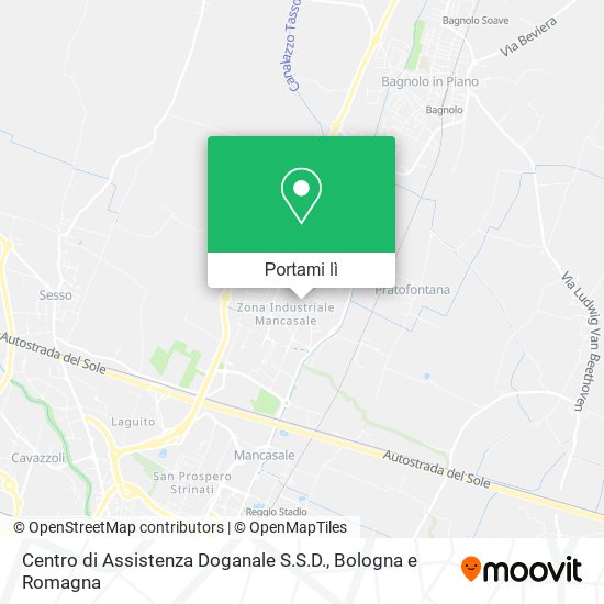 Mappa Centro di Assistenza Doganale S.S.D.