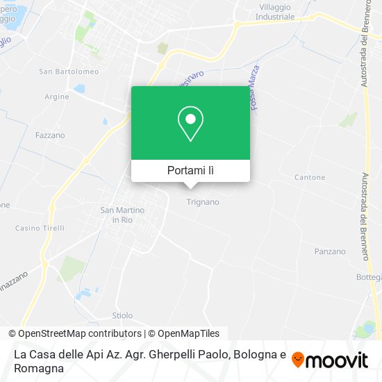 Mappa La Casa delle Api Az. Agr. Gherpelli Paolo