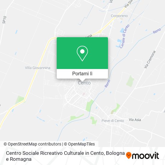 Mappa Centro Sociale Ricreativo Culturale in Cento