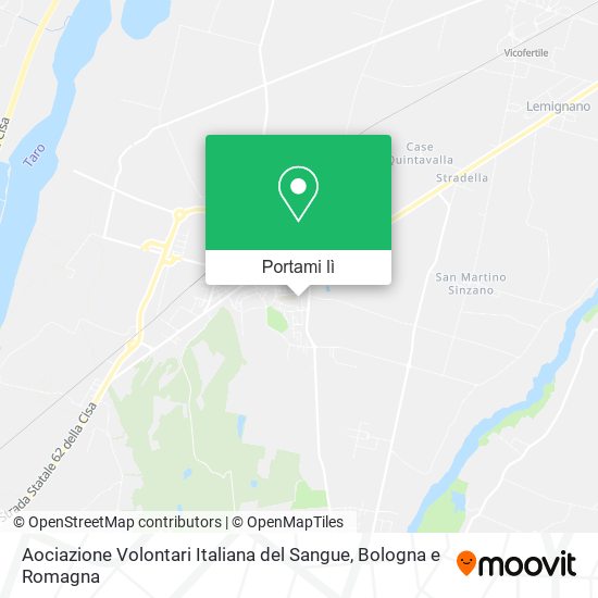 Mappa Aociazione Volontari Italiana del Sangue
