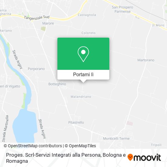 Mappa Proges. Scrl-Servizi Integrati alla Persona