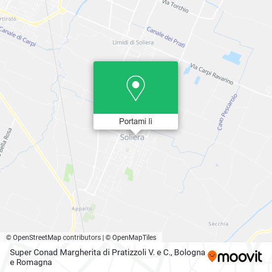 Mappa Super Conad Margherita di Pratizzoli V. e C.