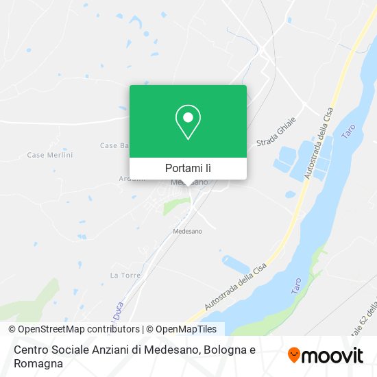 Mappa Centro Sociale Anziani di Medesano