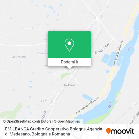 Mappa EMILBANCA Credito Cooperativo Bologna-Agenzia di Medesano