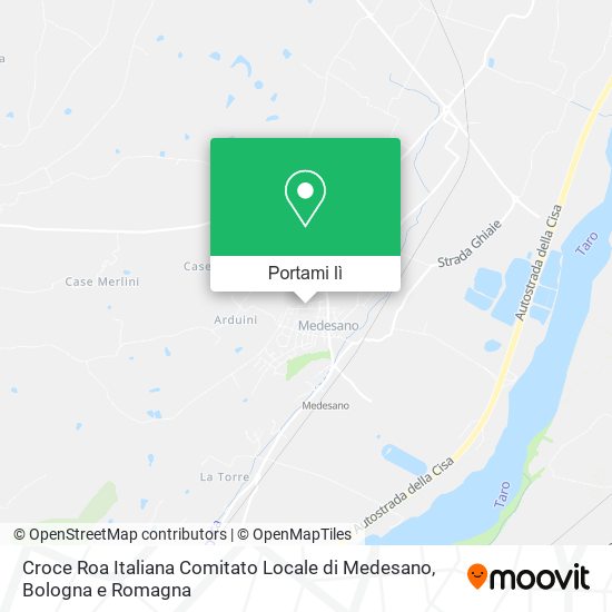 Mappa Croce Roa Italiana Comitato Locale di Medesano