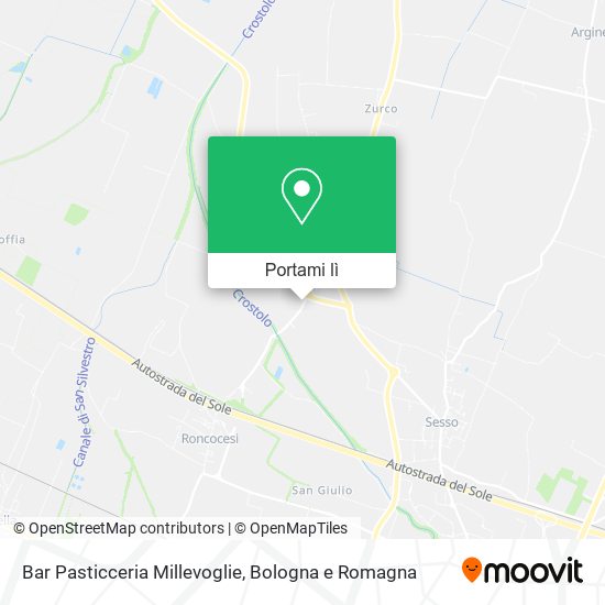 Mappa Bar Pasticceria Millevoglie