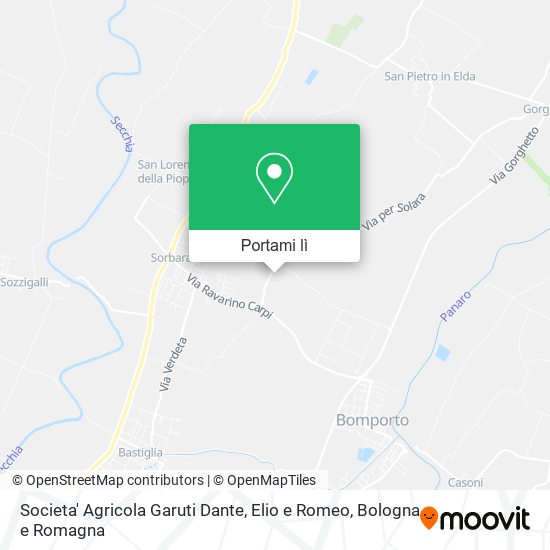 Mappa Societa' Agricola Garuti Dante, Elio e Romeo
