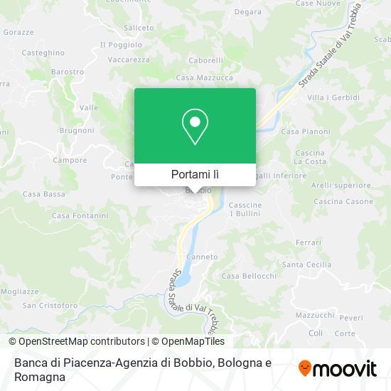 Mappa Banca di Piacenza-Agenzia di Bobbio
