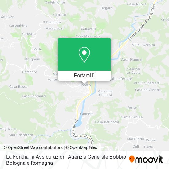 Mappa La Fondiaria Assicurazioni Agenzia Generale Bobbio