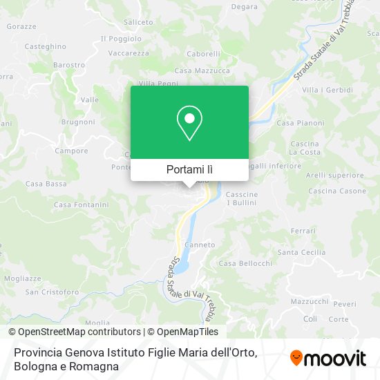 Mappa Provincia Genova Istituto Figlie Maria dell'Orto