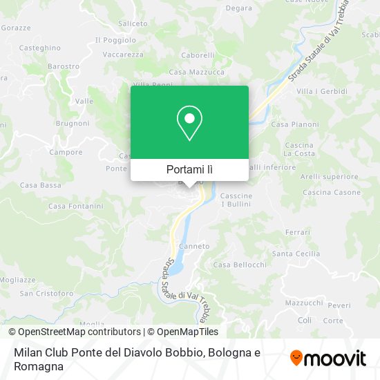Mappa Milan Club Ponte del Diavolo Bobbio