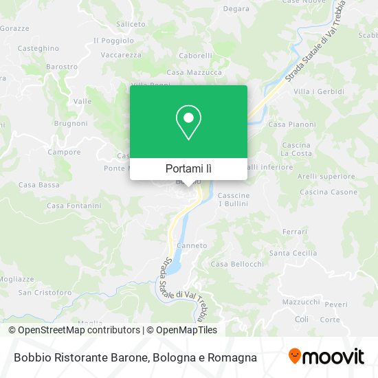 Mappa Bobbio Ristorante Barone