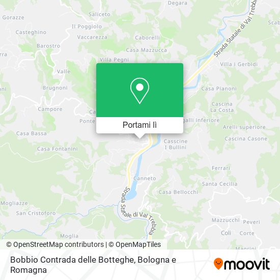 Mappa Bobbio Contrada delle Botteghe