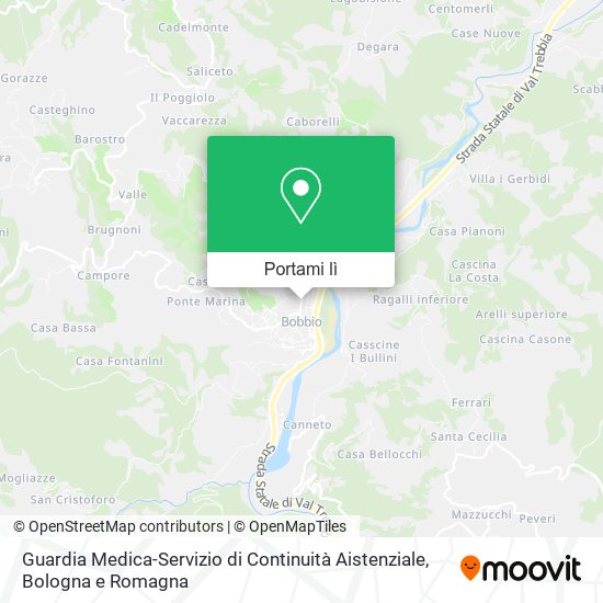 Mappa Guardia Medica-Servizio di Continuità Aistenziale
