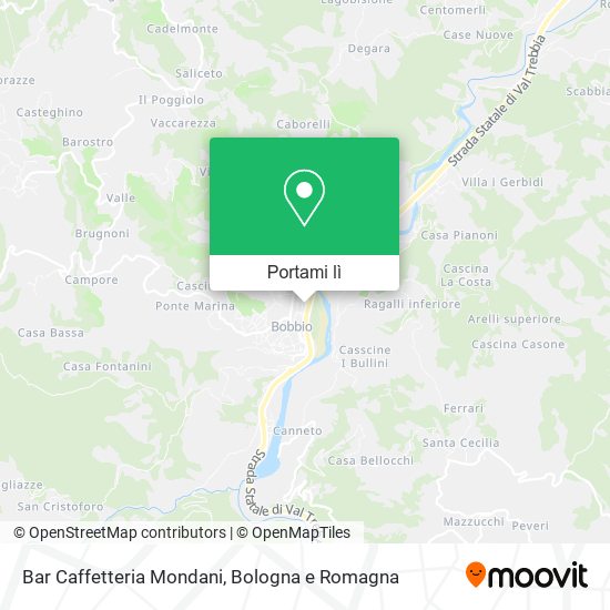 Mappa Bar Caffetteria Mondani