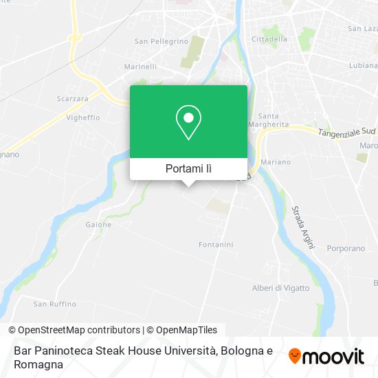 Mappa Bar Paninoteca Steak House Università