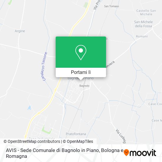 Mappa AVIS - Sede Comunale di Bagnolo in Piano