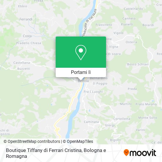 Mappa Boutique Tiffany di Ferrari Cristina
