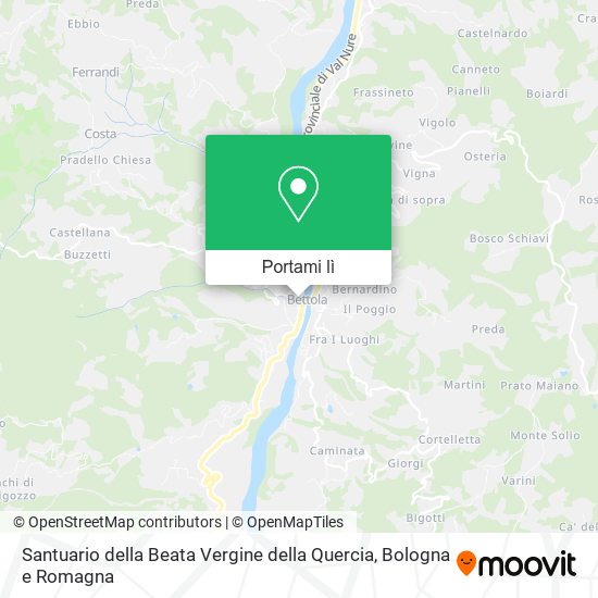 Mappa Santuario della Beata Vergine della Quercia