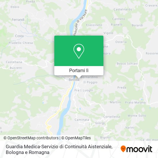Mappa Guardia Medica-Servizio di Continuità Aistenziale
