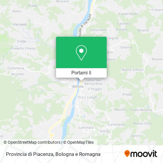 Mappa Provincia di Piacenza